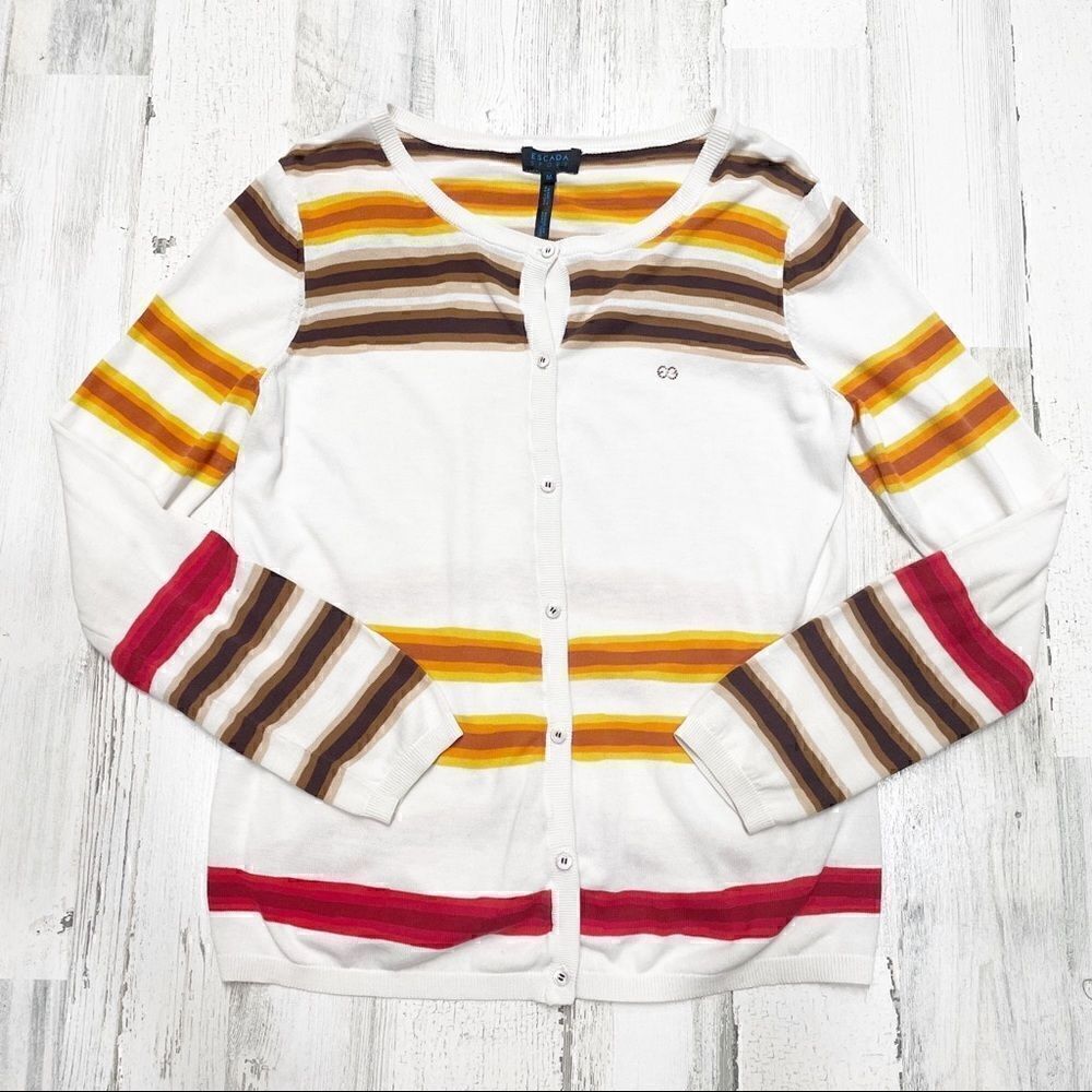 Escada Sport Multicolor Striped Cardigan